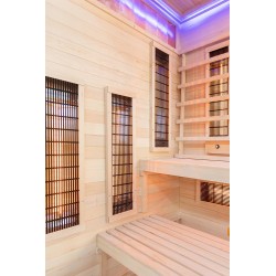 Sauna na podczerwień z kamieniem solnym 120X120X200CM FS-EP2RS LEWA