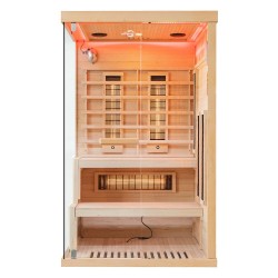 Sauna na podczerwień z kamieniem solnym 120X120X200CM FS-EP2RS PRAWA