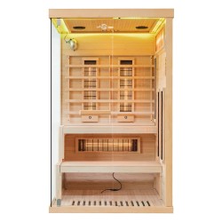Sauna na podczerwień z kamieniem solnym 120X120X200CM FS-EP2RS PRAWA