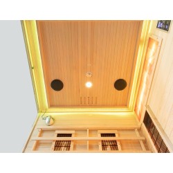 Sauna na podczerwień z kamieniem solnym 120X120X200CM FS-EP2RS PRAWA