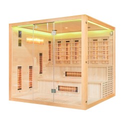 Sauna na podczerwień z kamieniami soli himalajskiej 220X200X200CM FS-EA4RS XXL