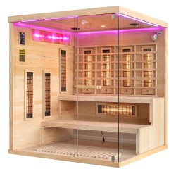 Sauna na podczerwień z kamieniem solnym 175X140X200CM FS-EP4RS LEWA
