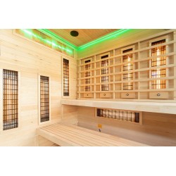 Sauna na podczerwień z kamieniem solnym 175X140X200CM FS-EP4RS LEWA