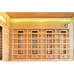 Sauna na podczerwień z kamieniem solnym 175X140X200CM FS-EP4RS LEWA