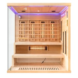 Sauna na podczerwień z kamieniem solnym 175X140X200CM FS-EP4RS PRAWA