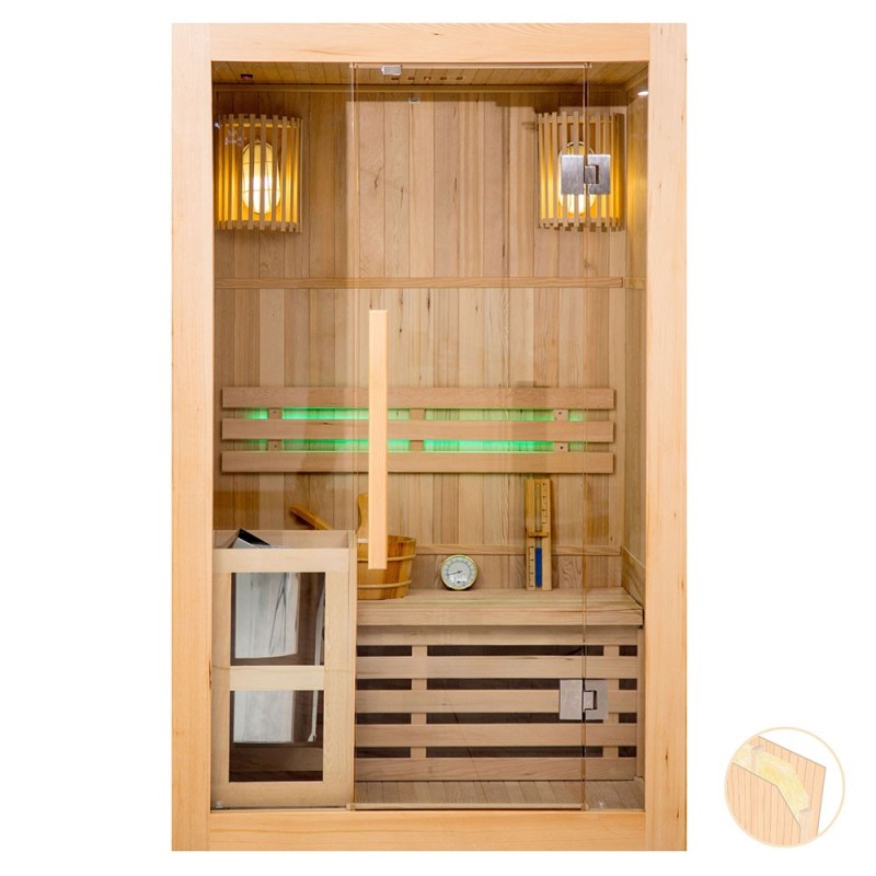 Sauna sucha z piecem HARVIA 2,3 kW i izolacją ścian 120X105X190CM FS-EA2