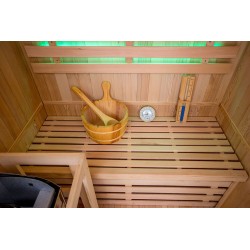 Sauna sucha z piecem HARVIA 2,3 kW i izolacją ścian 120X105X190CM FS-EA2