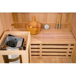 Sauna sucha z piecem HARVIA 2,3 kW i izolacją ścian 120X105X190CM FS-EA2