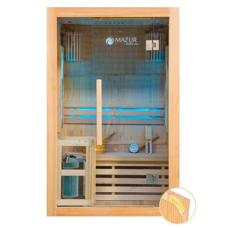 Sauna sucha z piecem HARVIA 3,5 kW i kamieniem solnym i izolacją ścian 120X105X190CM FS-EA2S