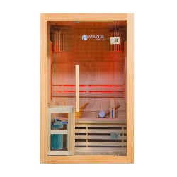 Sauna sucha z piecem HARVIA 3,5 kW i kamieniem solnym i izolacją ścian 120X105X190CM FS-EA2S