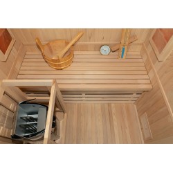 Sauna sucha z piecem HARVIA 3,5 kW i kamieniem solnym i izolacją ścian 120X105X190CM FS-EA2S