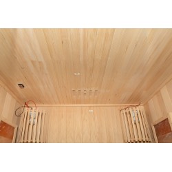 Sauna sucha z piecem HARVIA 3,5 kW i kamieniem solnym i izolacją ścian 120X105X190CM FS-EA2S