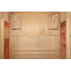 Sauna sucha z piecem HARVIA 3,5 kW i kamieniem solnym i izolacją ścian 120X105X190CM FS-EA2S