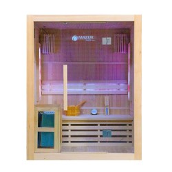 Sauna sucha z piecem HARVIA 3,5 kW, kamieniem solnym i izolacją ścian 150X120X190CM FS-EA3S