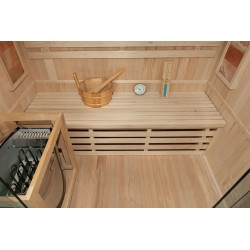 Sauna sucha z piecem HARVIA 3,5 kW, kamieniem solnym i izolacją ścian 150X120X190CM FS-EA3S