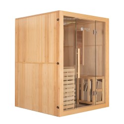Sauna sucha z piecem HARVIA 4,5 kW, kamieniem solnym i izolacją ścian 150X150X200CM FS-EA3S XL