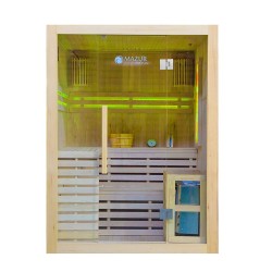 Sauna sucha z piecem HARVIA 4,5 kW, kamieniem solnym i izolacją ścian 150X150X200CM FS-EA3S XL