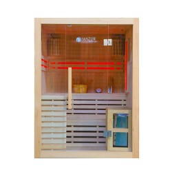 Sauna sucha z piecem HARVIA 4,5 kW, kamieniem solnym i izolacją ścian 150X150X200CM FS-EA3S XL