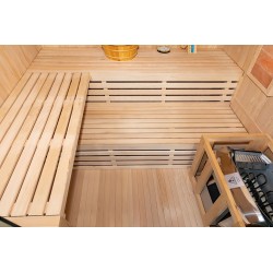 Sauna sucha z piecem HARVIA 4,5 kW, kamieniem solnym i izolacją ścian 150X150X200CM FS-EA3S XL