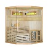 Sauna sucha z piecem HARVIA 6 kW kamieniem solnym i izolacją ścian 150X150X200CM FS-EA3CS