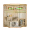 Sauna sucha z piecem HARVIA 6 kW kamieniem solnym i izolacją ścian 150X150X200CM FS-EA3CS
