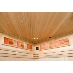 Sauna sucha z piecem HARVIA 6 kW kamieniem solnym i izolacją ścian 150X150X200CM FS-EA3CS