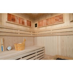 Sauna sucha z piecem HARVIA 6 kW kamieniem solnym i izolacją ścian 150X150X200CM FS-EA3CS