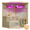 Sauna sucha z piecem HARVIA 6 kW kamieniem solnym i izolacją ścian 150X150X200CM FS-EA3CS
