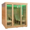 Sauna sucha z piecem HARVIA 8 kW, leżankami, kamieniem solnym i izolacją 180X180X190CM FS-EL5S-L