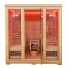 Sauna sucha z piecem HARVIA 8 kW, leżankami, kamieniem solnym i izolacją 180X180X190CM FS-EL5S-L