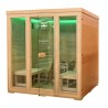Sauna sucha z piecem HARVIA 8 kW, leżankami, kamieniem solnym i izolacją 180X180X190CM FS-EL5S-L