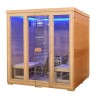 Sauna sucha z piecem HARVIA 8 kW, leżankami, kamieniem solnym i izolacją 180X180X190CM FS-EL5S-L