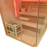 Sauna sucha z piecem HARVIA 6 kW, kamieniem solnym i izolacją ścian 150X140X200CM FS-EP3S LEWA