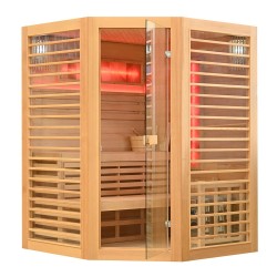 Sauna sucha z piecem HARVIA 8 kW kamieniem solnym 180X180X200CM FS-TS4CB