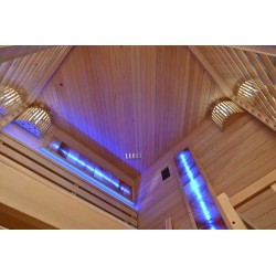 Sauna sucha z piecem HARVIA 8 kW kamieniem solnym 180X180X200CM FS-TS4CB