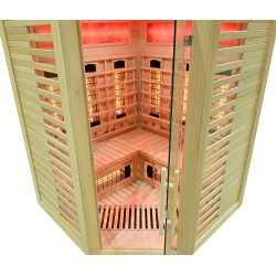 Sauna na podczerwień z kamieniem solnym 150X150X190CM RL3CS