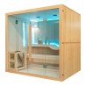 Sauna sucha z piecem HARVIA 8 kW kamieniem solnym i izolacją ścian 210X160X200CM FS-EA5S-L