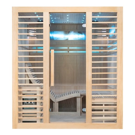 Sauna sucha z piecem HARVIA 6 kW, kamieniem solnym i izolacją ścian 180X160X200CM FS-EA4-L