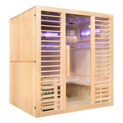 Sauna sucha z piecem HARVIA 6 kW, kamieniem solnym i izolacją ścian 180X160X200CM FS-EA4-L