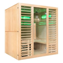 Sauna sucha z piecem HARVIA 6 kW, kamieniem solnym i izolacją ścian 180X160X200CM FS-EA4-L
