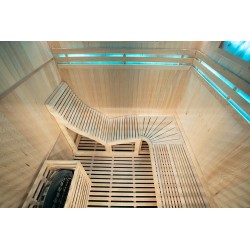 Sauna sucha z piecem HARVIA 6 kW, kamieniem solnym i izolacją ścian 180X160X200CM FS-EA4-L