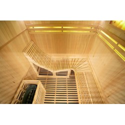 Sauna sucha z piecem HARVIA 6 kW, kamieniem solnym i izolacją ścian 180X160X200CM FS-EA4-L