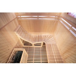 Sauna sucha z piecem HARVIA 6 kW, kamieniem solnym i izolacją ścian 180X160X200CM FS-EA4-L