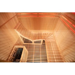 Sauna sucha z piecem HARVIA 6 kW, kamieniem solnym i izolacją ścian 180X160X200CM FS-EA4-L