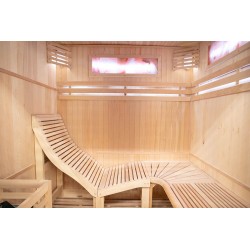 Sauna sucha z piecem HARVIA 6 kW, kamieniem solnym i izolacją ścian 180X160X200CM FS-EA4-L