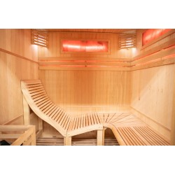Sauna sucha z piecem HARVIA 6 kW, kamieniem solnym i izolacją ścian 180X160X200CM FS-EA4-L