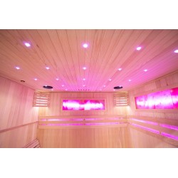 Sauna sucha z piecem HARVIA 6 kW, kamieniem solnym i izolacją ścian 180X160X200CM FS-EA4-L