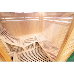 Sauna sucha z piecem HARVIA 6 kW, kamieniem solnym i izolacją ścian 180X160X200CM FS-EA4-L