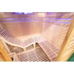 Sauna sucha z piecem HARVIA 6 kW, kamieniem solnym i izolacją ścian 180X160X200CM FS-EA4-L