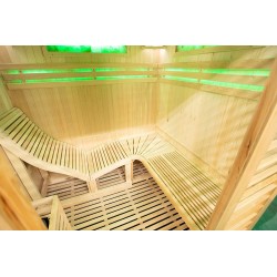 Sauna sucha z piecem HARVIA 6 kW, kamieniem solnym i izolacją ścian 180X160X200CM FS-EA4-L